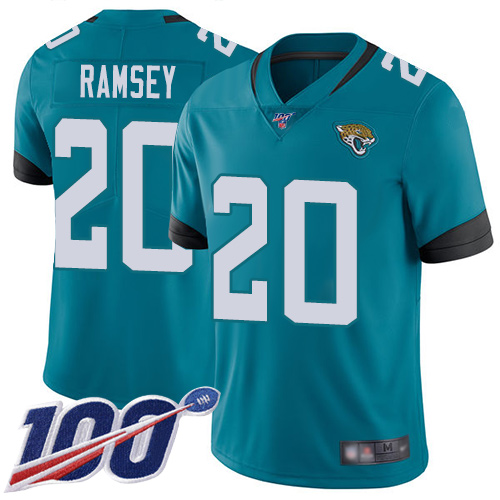 Jacksonville Jaguars 20 Jalen Ramsey Teal Green Alternate Youth Stitched NFL 100th Season Vapor Limited Jersey